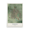 Map of Deerfield, Illinois, 12 x 18 inch unframed archival matte print