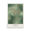 Map of Dieterich, Illinois, 12 x 18 inch unframed archival matte print
