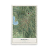 Map of Dongola, Illinois, 12 x 18 inch unframed archival matte print