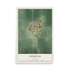 Map of Donovan, Illinois, 12 x 18 inch unframed archival matte print