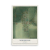 Map of Dorchester, Illinois, 12 x 18 inch unframed archival matte print
