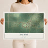 Map of Du Bois, Illinois, 12 x 18 inch unframed archival matte print