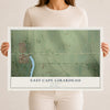 Map of East Cape Girardeau, Illinois, 12 x 18 inch unframed archival matte print