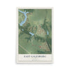 Map of East Galesburg, Illinois, 12 x 18 inch unframed archival matte print