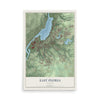 Map of East Peoria, Illinois, 12 x 18 inch unframed archival matte print