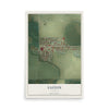 Map of Easton, Illinois, 12 x 18 inch unframed archival matte print