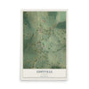 Map of Eddyville, Illinois, 12 x 18 inch unframed archival matte print