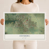 Map of Edinburg, Illinois, 12 x 18 inch unframed archival matte print