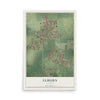Map of Elburn, Illinois, 12 x 18 inch unframed archival matte print