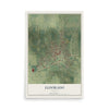 Map of Eldorado, Illinois, 12 x 18 inch unframed archival matte print