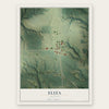 Eliza, Illinois map print, the full design