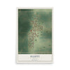 Map of Elliott, Illinois, 12 x 18 inch unframed archival matte print