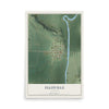 Map of Ellisville, Illinois, 12 x 18 inch unframed archival matte print