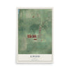 Map of Elwood, Illinois, 12 x 18 inch unframed archival matte print