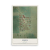 Map of Emden, Illinois, 12 x 18 inch unframed archival matte print
