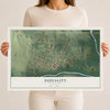Map of Equality, Illinois, 12 x 18 inch unframed archival matte print