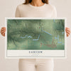 Map of Fairview, Illinois, 12 x 18 inch unframed archival matte print