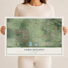 Map of Ford Heights, Illinois, 12 x 18 inch unframed archival matte print