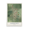 Map of Franklin Grove, Illinois, 12 x 18 inch unframed archival matte print