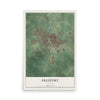 Map of Freeport, Illinois, 12 x 18 inch unframed archival matte print