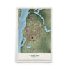 Map of Fulton, Illinois, 12 x 18 inch unframed archival matte print