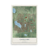 Map of Gages Lake, Illinois, 12 x 18 inch unframed archival matte print