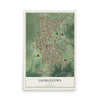 Map of Georgetown, Illinois, 12 x 18 inch unframed archival matte print