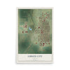 Map of Gibson City, Illinois, 12 x 18 inch unframed archival matte print