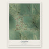 Gilson, Illinois map print, the full design