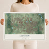 Map of Glenview, Illinois, 12 x 18 inch unframed archival matte print