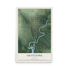 Map of Grantfork, Illinois, 12 x 18 inch unframed archival matte print