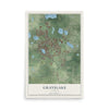 Map of Grayslake, Illinois, 12 x 18 inch unframed archival matte print