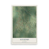 Map of Hanaford, Illinois, 12 x 18 inch unframed archival matte print