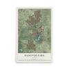 Map of Hanover Park, Illinois, 12 x 18 inch unframed archival matte print
