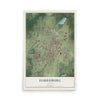 Map of Harrisburg, Illinois, 12 x 18 inch unframed archival matte print