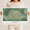 Map of Hinckley, Illinois, 12 x 18 inch unframed archival matte print