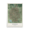 Map of Hinsdale, Illinois, 12 x 18 inch unframed archival matte print