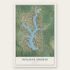 Holiday Shores, Illinois map print, the full design
