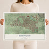 Map of Homewood, Illinois, 12 x 18 inch unframed archival matte print