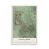 Map of Indian Creek, Illinois, 12 x 18 inch unframed archival matte print