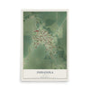 Map of Indianola, Illinois, 12 x 18 inch unframed archival matte print