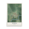 Map of Iroquois, Illinois, 12 x 18 inch unframed archival matte print