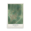 Map of Irvington, Illinois, 12 x 18 inch unframed archival matte print