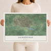 Map of Jacksonville, Illinois, 12 x 18 inch unframed archival matte print