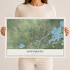 Map of Johnsburg, Illinois, 12 x 18 inch unframed archival matte print