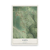 Map of Kappa, Illinois, 12 x 18 inch unframed archival matte print