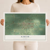 Map of Karnak, Illinois, 12 x 18 inch unframed archival matte print