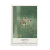 Map of Kempton, Illinois, 12 x 18 inch unframed archival matte print