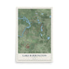 Map of Lake Barrington, Illinois, 12 x 18 inch unframed archival matte print