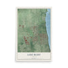 Map of Lake Bluff, Illinois, 12 x 18 inch unframed archival matte print